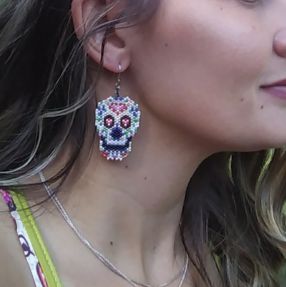 Jewelry - *HANDMADE* Halloween/Day of the Dead Earrings